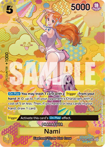 2024 One Piece Emperors in the New World Japanese #OP08106 Nami SP BGS 10BL #0017601293